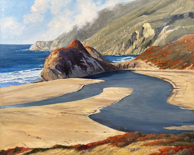 "The Beach at the End of the Little Sur River" by LaRhee Webster